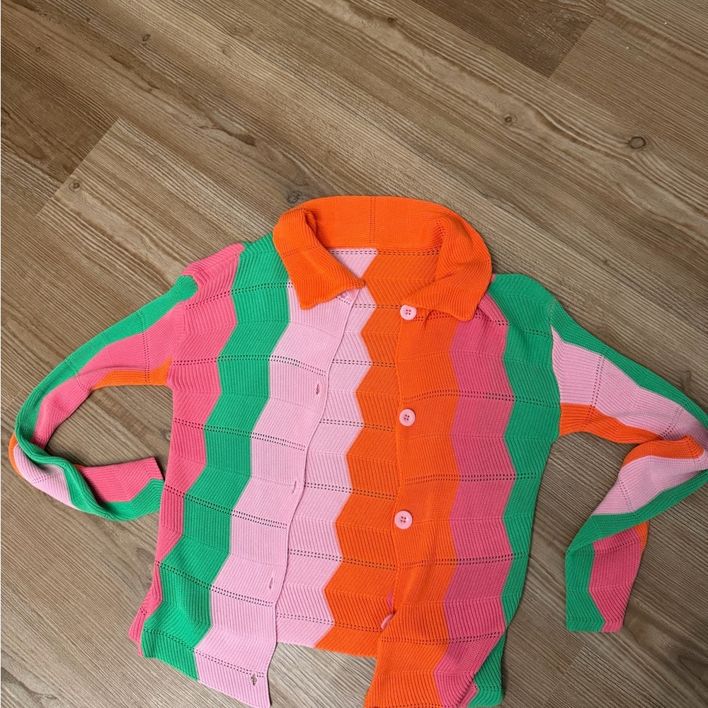 Multicolor Striped Cardigan